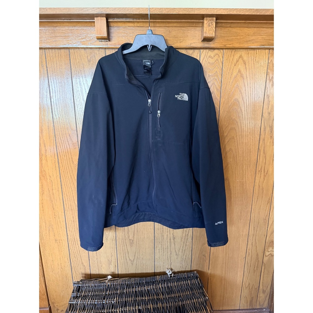 The North Face Apex Bionic Softshell Jacket Mens XXL Black Full Zip Windproof